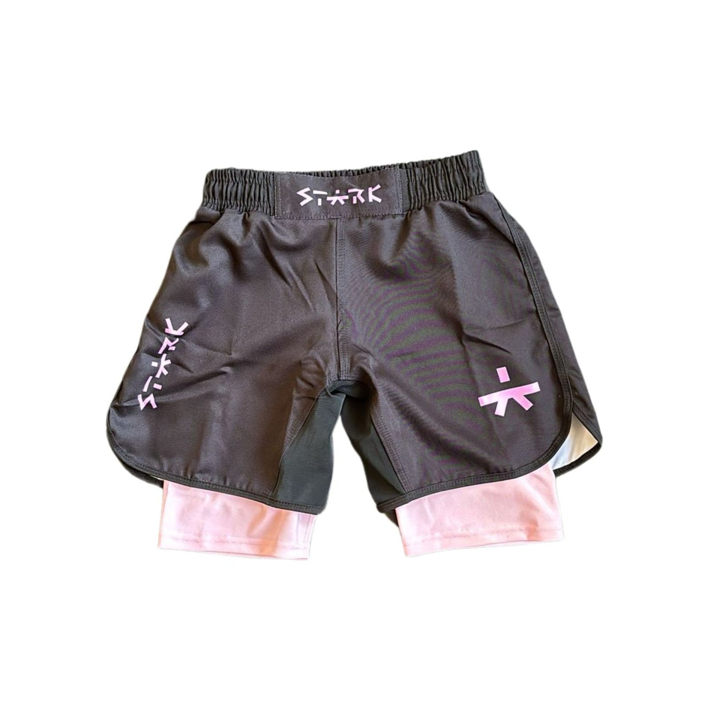 Black Shorts with Pink Logos