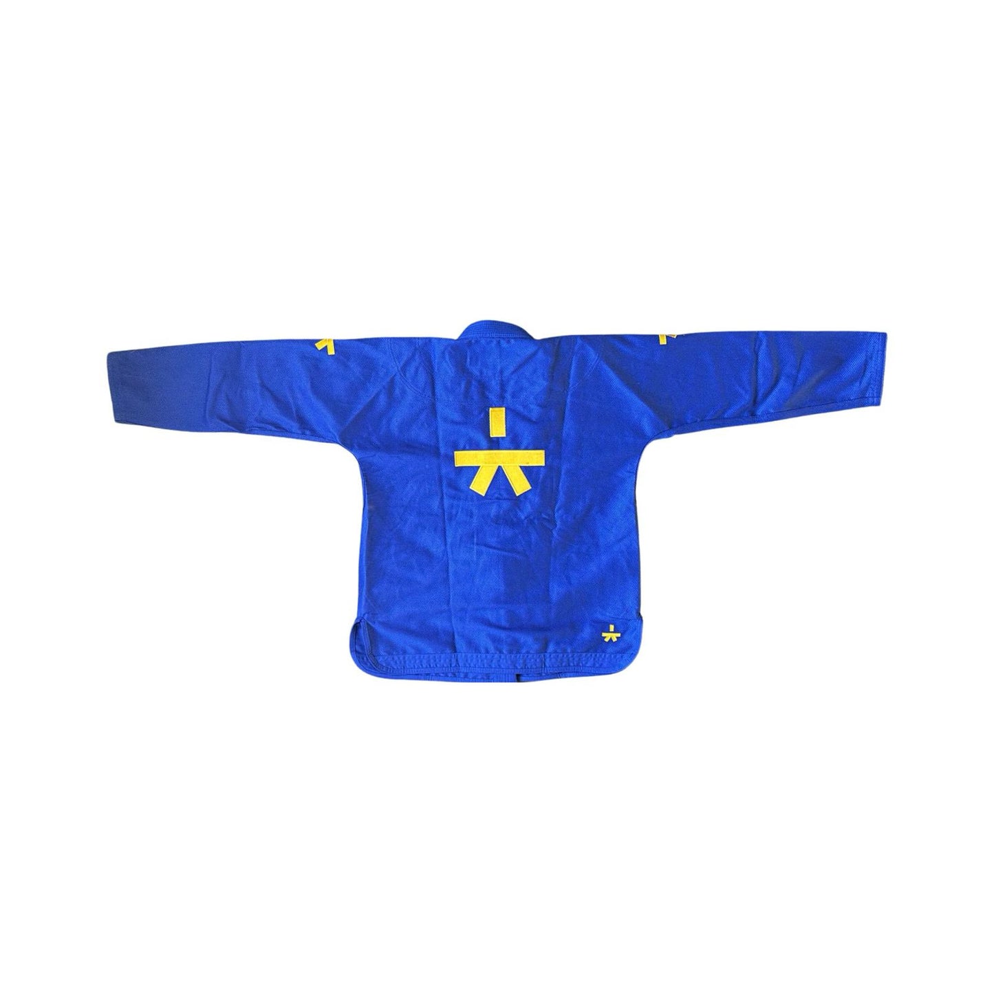 Blue Gi with Yellow-Gold Logos